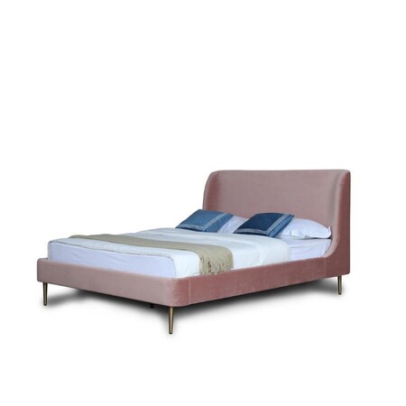Manhattan Comfort Heather Queen Bed in Blush BD003-QN-BH